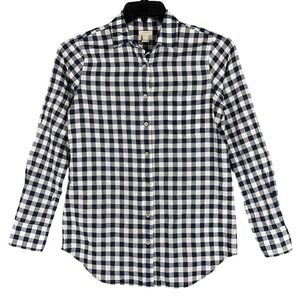 J Crew Womens XS‎ Multicolor Plaid Button Up Shirt Long Sleeve Casual Layered
